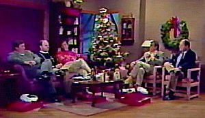 Cliff, Sean, Dana, Dan, and Stu on the 1989 Christmas show